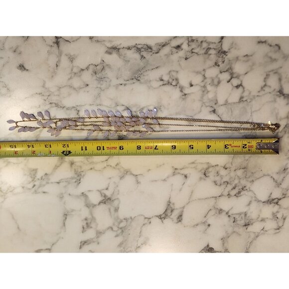 Vintage Avon Gold-Tone Necklace With Pink Glass Beads - Picture 3 of 3